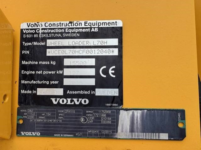 Încărcător frontal pe pneuri Volvo L 70 H: Foto 12 Încărcător frontal pe pneuri Volvo L 70 H: Foto 12