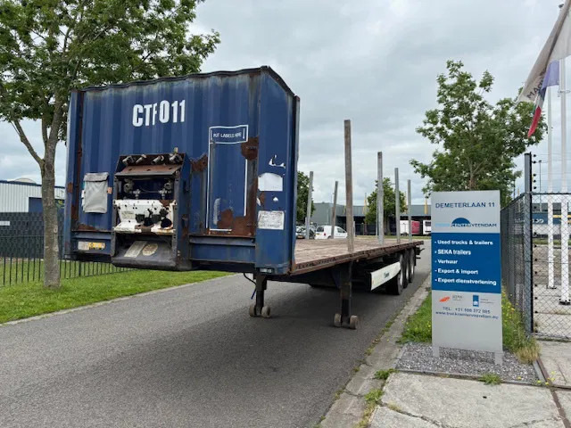 Krone SD Flatbed met rongen 41 ton standard chassis - Semiremorcă platformă: Foto 1 Krone SD Flatbed met rongen 41 ton standard chassis - Semiremorcă platformă: Foto 1