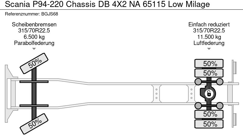 Scania P94-220 Chassis DB 4X2 NA 65115 Low Milage - Camion şasiu: Foto 5 Scania P94-220 Chassis DB 4X2 NA 65115 Low Milage - Camion şasiu: Foto 5