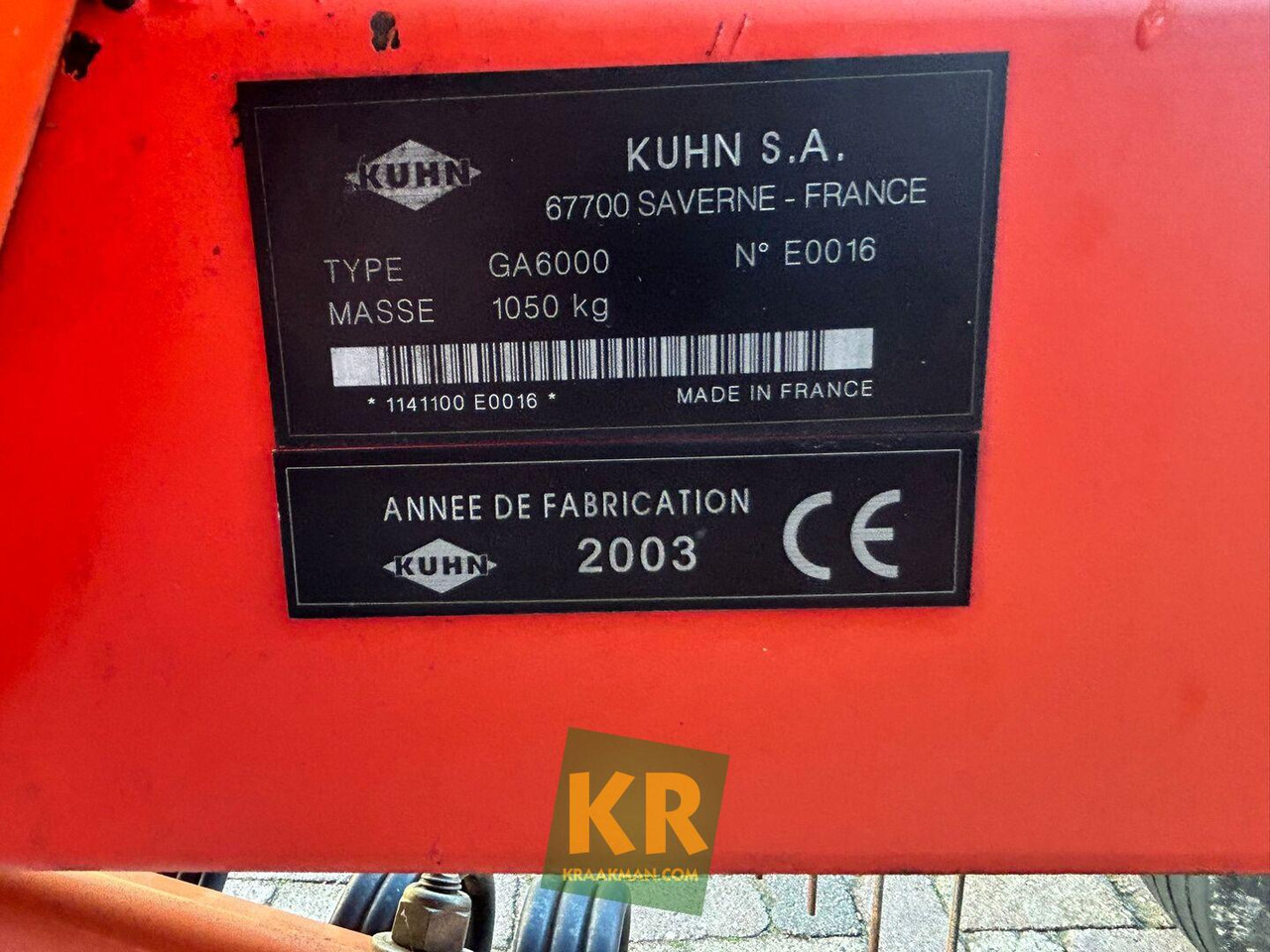 GA 6000 Kuhn - Maşină de întors fânul: Foto 2 GA 6000 Kuhn - Maşină de întors fânul: Foto 2