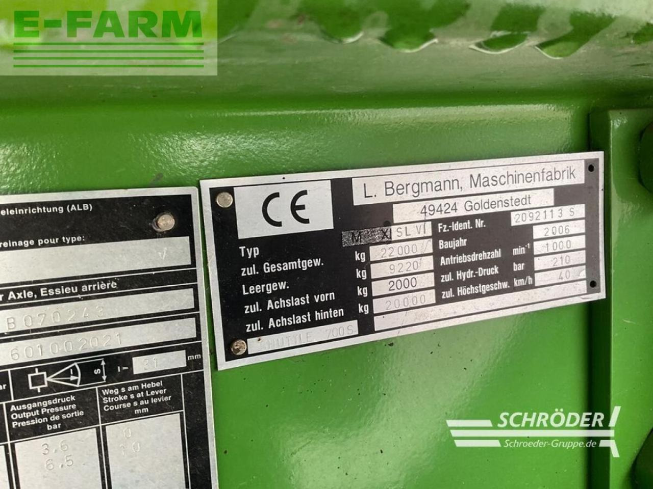 Remorcă autobasculantă agricolă Bergmann shuttle 700 s: Foto 25 Remorcă autobasculantă agricolă Bergmann shuttle 700 s: Foto 25