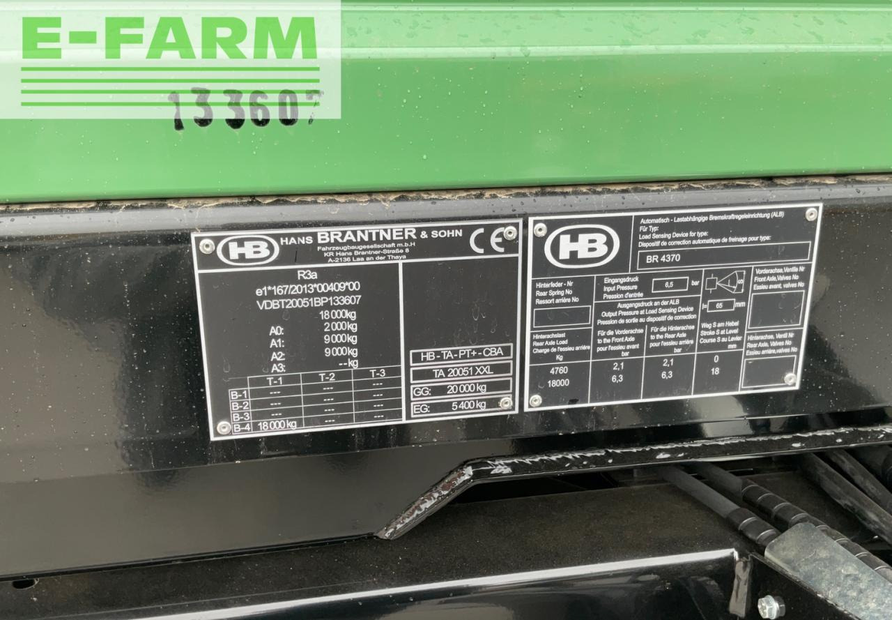 Remorcă autobasculantă agricolă Brantner TA 20051/2 XXL: Foto 10