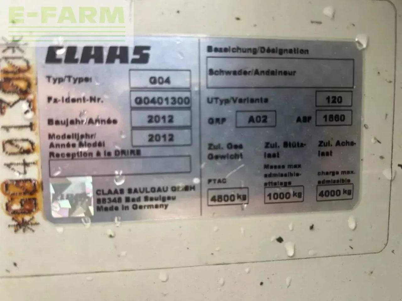 CLAAS liner 3500 - Maşină de întors fânul: Foto 4 CLAAS liner 3500 - Maşină de întors fânul: Foto 4