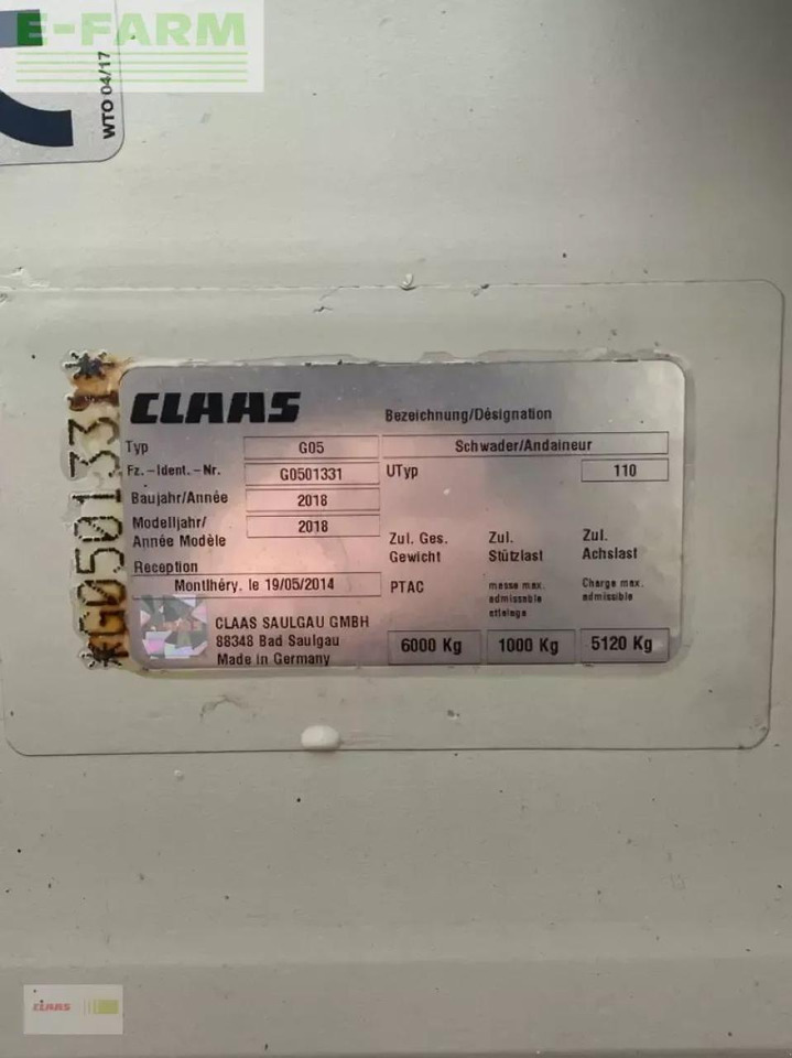 CLAAS liner 4000 comfort - Maşină de întors fânul: Foto 3 CLAAS liner 4000 comfort - Maşină de întors fânul: Foto 3