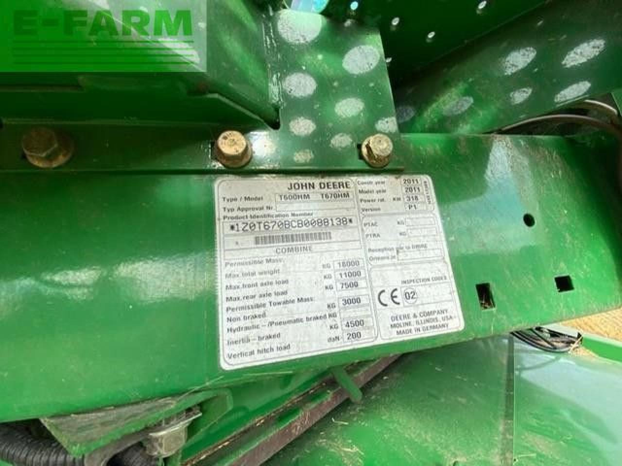 John Deere T670 4WD - Combină de recoltat cereale: Foto 5 John Deere T670 4WD - Combină de recoltat cereale: Foto 5
