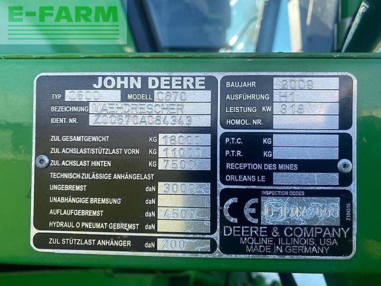 John Deere c670 - Combină de recoltat cereale: Foto 3 John Deere c670 - Combină de recoltat cereale: Foto 3