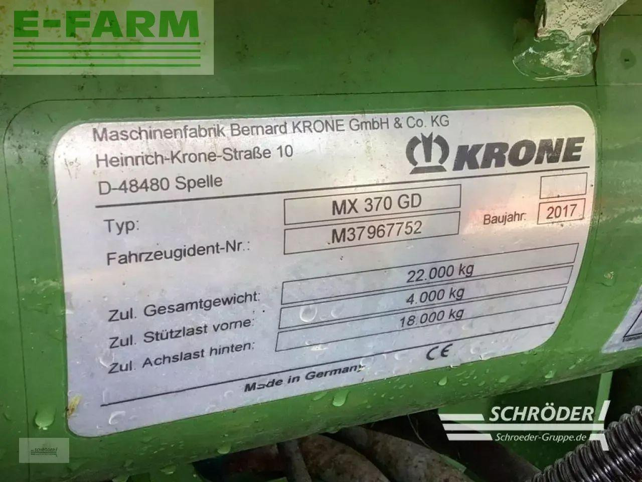 Remorcă cu autoincarcare Krone mx 370 gd: Foto 12