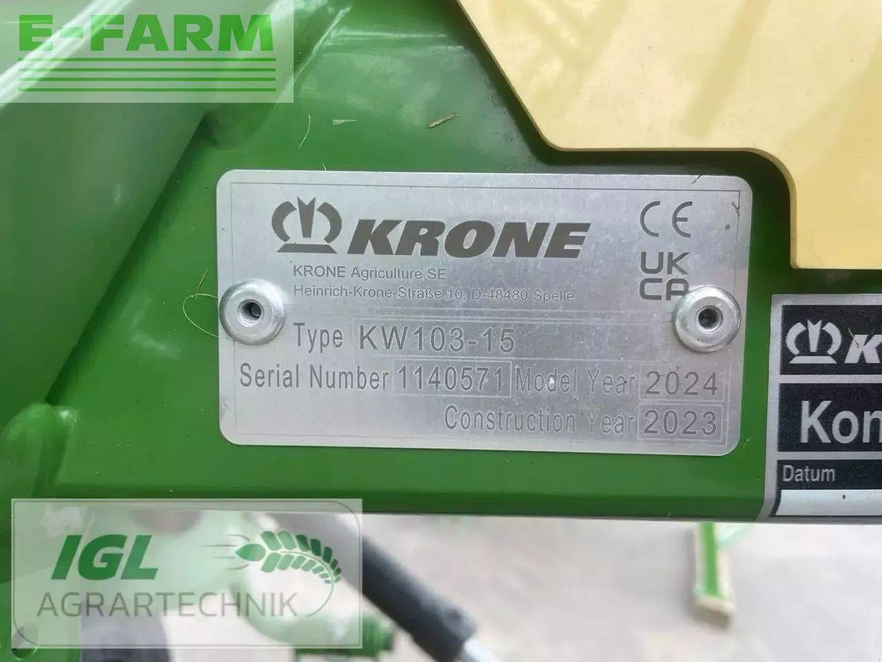 Krone vendro 1020 (kw103-15) - Maşină de întors fânul: Foto 4 Krone vendro 1020 (kw103-15) - Maşină de întors fânul: Foto 4