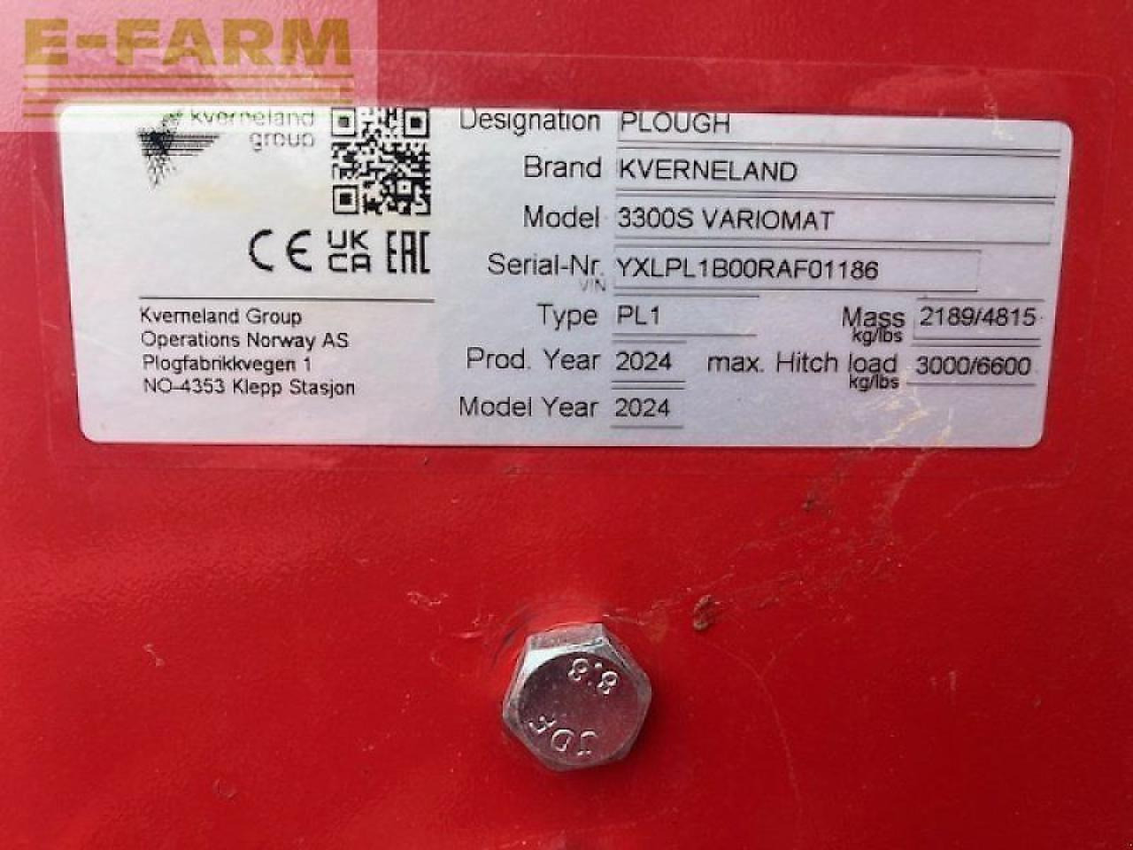 Kverneland 3300 s variomat - Plug: Foto 3 Kverneland 3300 s variomat - Plug: Foto 3