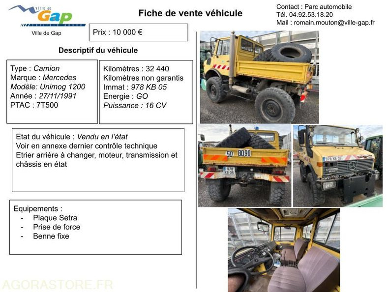 CAMION MERCEDES UNIMOG 1200 - Camion: Foto 1 CAMION MERCEDES UNIMOG 1200 - Camion: Foto 1