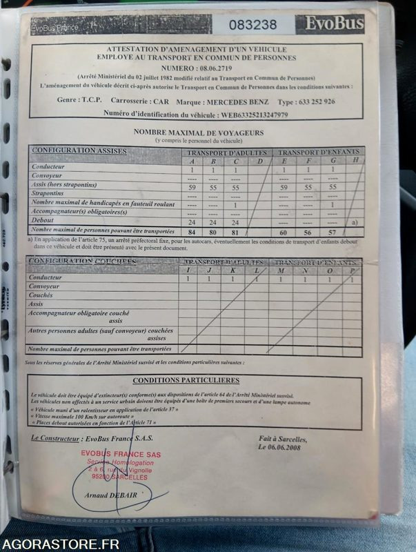 MERCEDES INTOURO N°083238 - Autobuz școlar: Foto 4 MERCEDES INTOURO N°083238 - Autobuz școlar: Foto 4