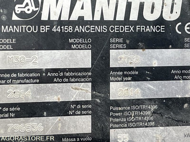 Leasing de  Manitou M30 2 - 2014 - 7955 HEURES Manitou M30 2 - 2014 - 7955 HEURES: Foto 11