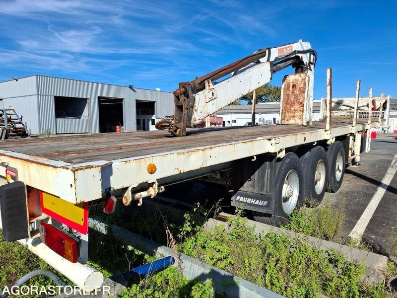Semi remorque 3 essieux FRUEHAUF T34CGN + grue - 1993 - Non Roulante - Semiremorcă: Foto 4 Semi remorque 3 essieux FRUEHAUF T34CGN + grue - 1993 - Non Roulante - Semiremorcă: Foto 4