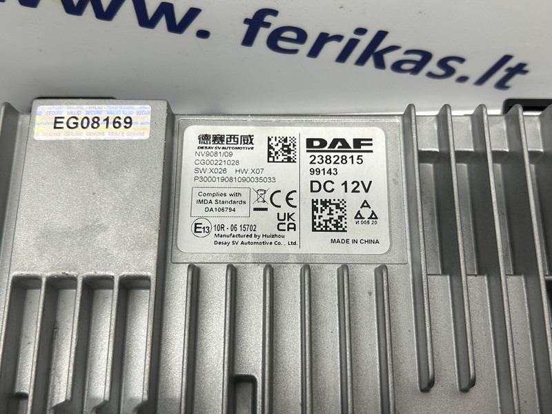 DAF monitor, display, multimedia - Piesă de schimb pentru Camion: Foto 4 DAF monitor, display, multimedia - Piesă de schimb pentru Camion: Foto 4