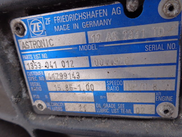 ZF good condition gearbox 12AS2331TD - Cutie de viteze pentru Camion: Foto 5 ZF good condition gearbox 12AS2331TD - Cutie de viteze pentru Camion: Foto 5