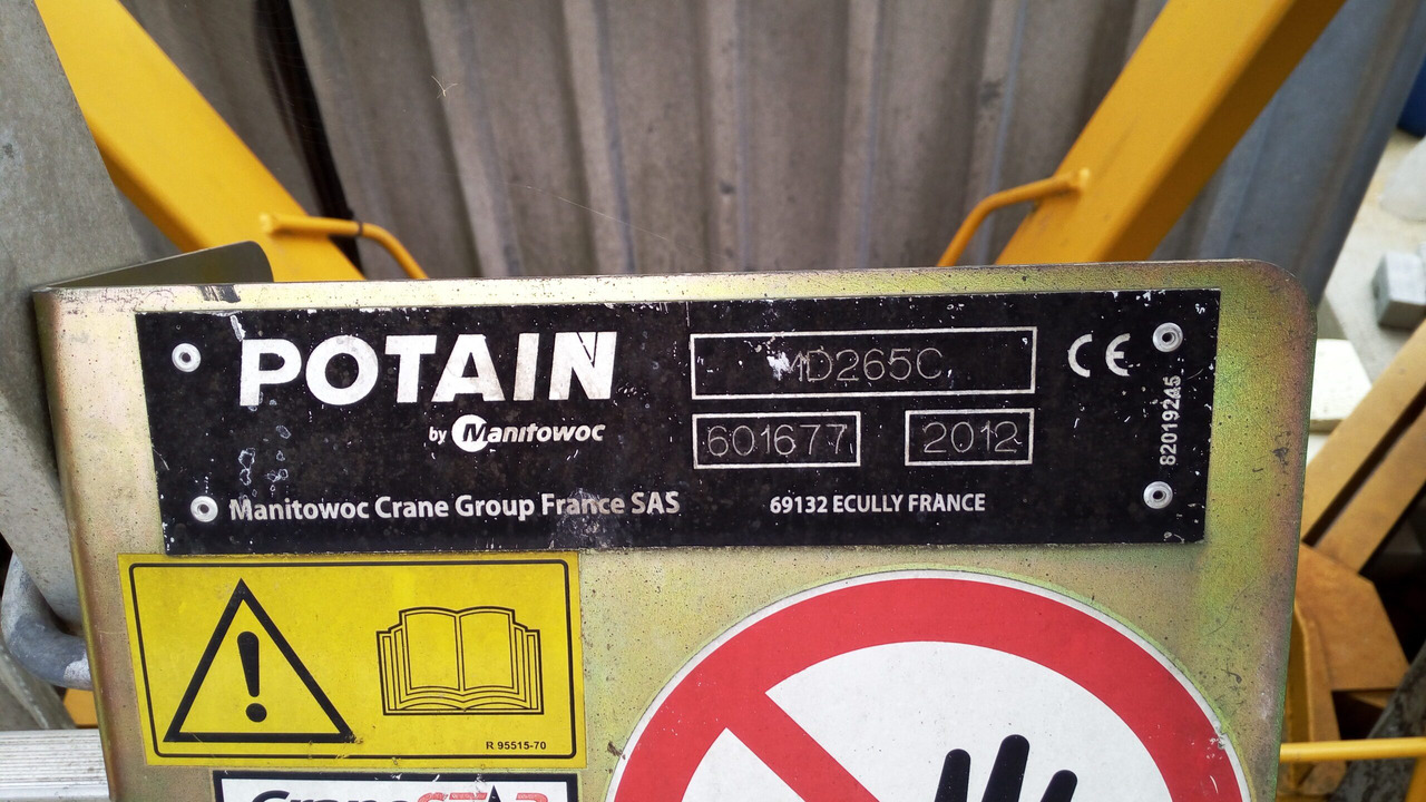 Potain MD 265 - Macara turn: Foto 1 Potain MD 265 - Macara turn: Foto 1