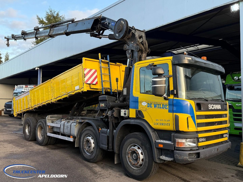 Scania P124-420 8x4 Naafreductie, Bladgeveerd, Handgeschakeld, HIAB 322 E5 - Camion basculantă, Camion cu macara: Foto 1 Scania P124-420 8x4 Naafreductie, Bladgeveerd, Handgeschakeld, HIAB 322 E5 - Camion basculantă, Camion cu macara: Foto 1