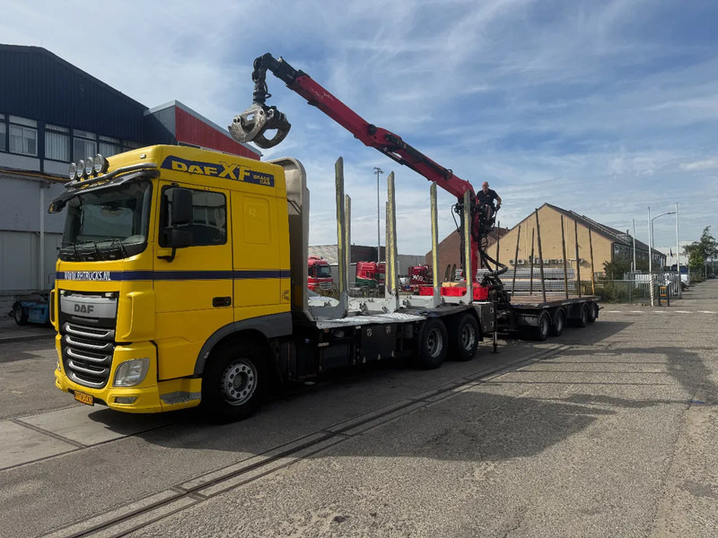 DAF XF 510 6X4 EURO 6 PALFINGER Q150Z + GRIJPER + KELBERG HANGER INTARDER - Camion platformă, Camion cu macara: Foto 4 DAF XF 510 6X4 EURO 6 PALFINGER Q150Z + GRIJPER + KELBERG HANGER INTARDER - Camion platformă, Camion cu macara: Foto 4