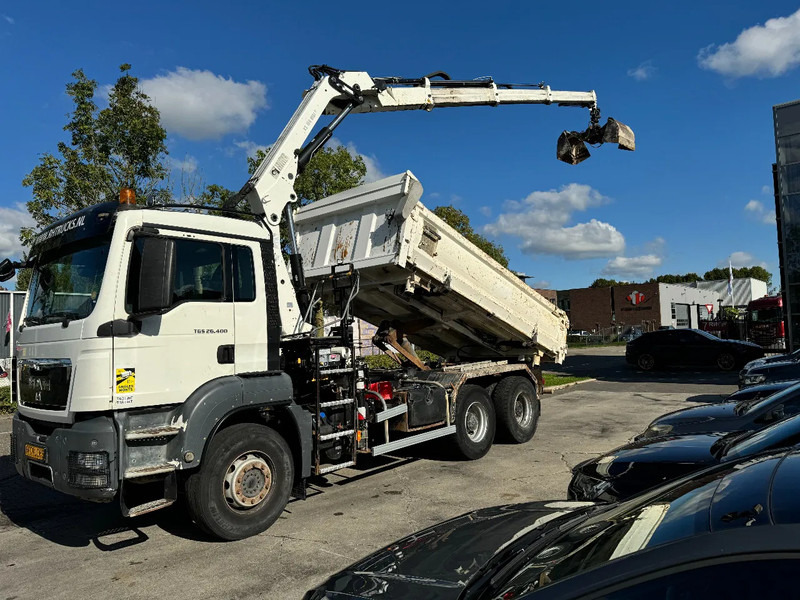 MAN TGS 26.400 6X4 HIAB 166D + REMOTE CONTROL + 2 WAYS KIPPER TÜV TILL 07-2025 - Camion basculantă, Camion cu macara: Foto 1 MAN TGS 26.400 6X4 HIAB 166D + REMOTE CONTROL + 2 WAYS KIPPER TÜV TILL 07-2025 - Camion basculantă, Camion cu macara: Foto 1