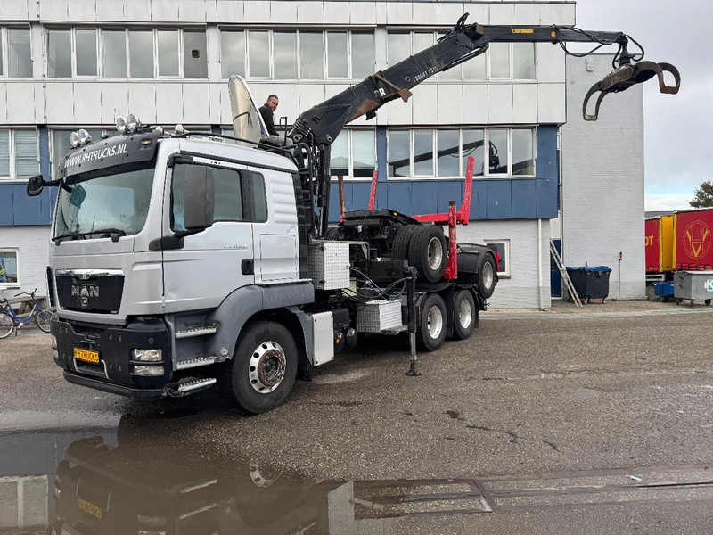 MAN TGS 33.480 6X4 + HIAB 251S.82 + TRAILER 2 AXLE KRAEMER - Camion forestier, Camion cu macara: Foto 1 MAN TGS 33.480 6X4 + HIAB 251S.82 + TRAILER 2 AXLE KRAEMER - Camion forestier, Camion cu macara: Foto 1