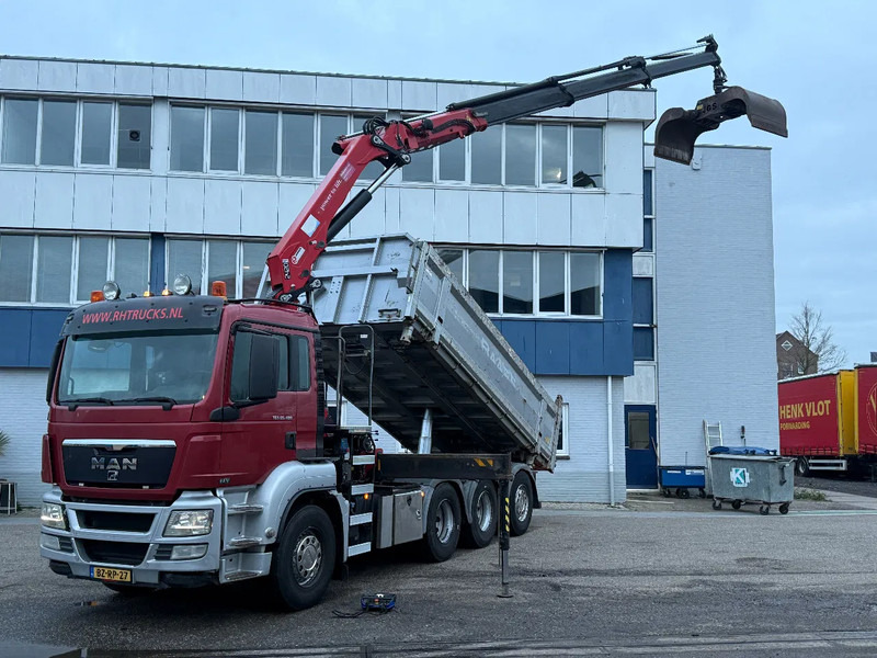 MAN TGS 35.480 8X4 + HMF 2420-K3 REMOTE + TIPPER - Camion basculantă, Camion cu macara: Foto 1 MAN TGS 35.480 8X4 + HMF 2420-K3 REMOTE + TIPPER - Camion basculantă, Camion cu macara: Foto 1