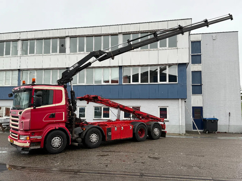 Scania R480 8X2 + HIAB 220-4 + REMOTE + HIAB MULTILIFT - Camion cu sistem de cablu, Camion cu macara: Foto 2 Scania R480 8X2 + HIAB 220-4 + REMOTE + HIAB MULTILIFT - Camion cu sistem de cablu, Camion cu macara: Foto 2