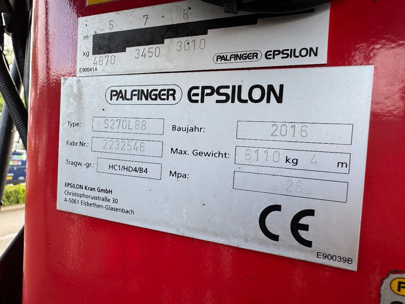 Camion cu macara Scania R580 V8 6X4 EPSILON S270L88 2 AXLE HANGER: Foto 8 Camion cu macara Scania R580 V8 6X4 EPSILON S270L88 2 AXLE HANGER: Foto 8