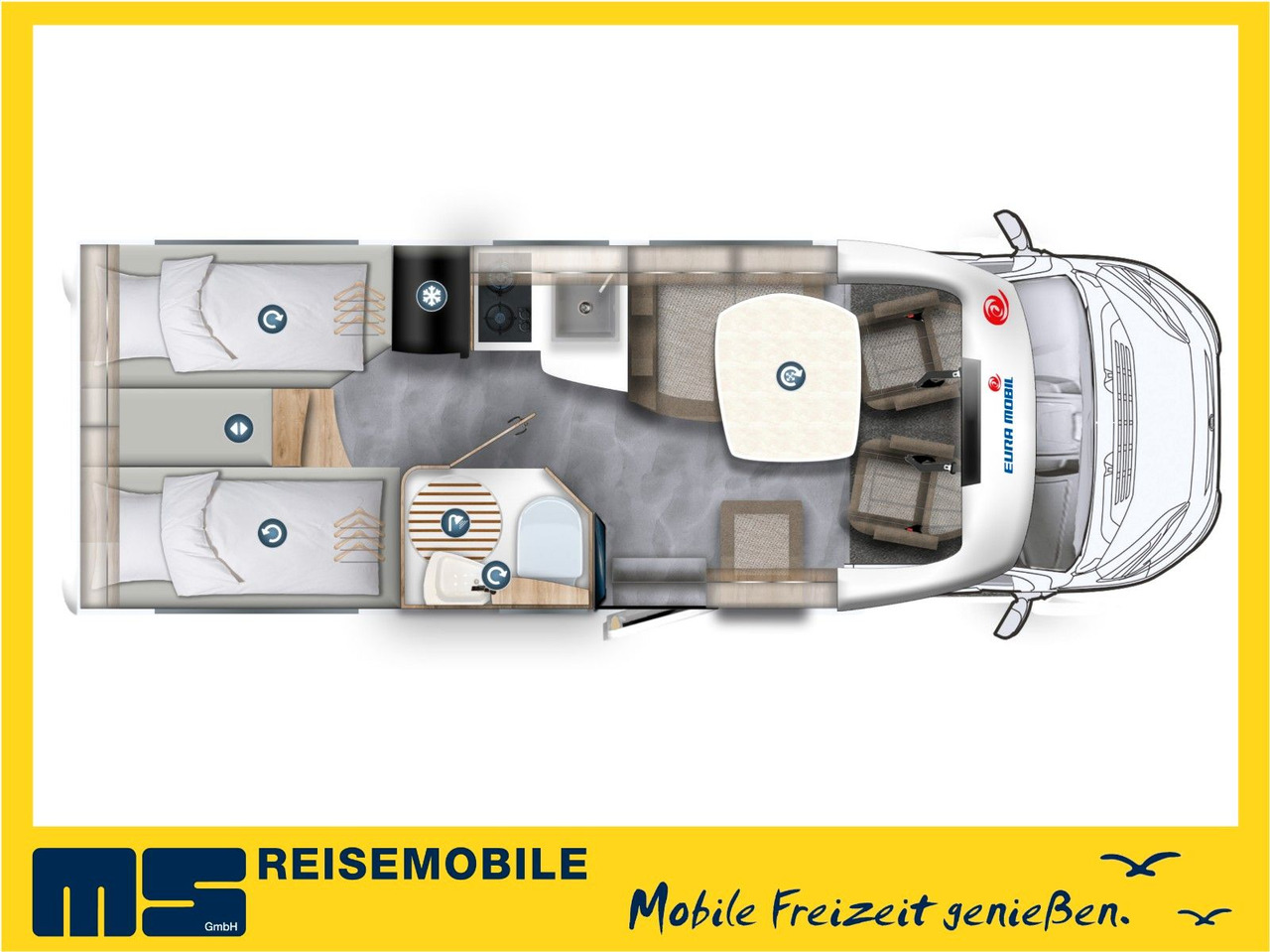 Eura Mobil PROFILA T 695 EB / MODELL 2026 / EINZELBETTEN - Autorulotă semi-integrată: Foto 2 Eura Mobil PROFILA T 695 EB / MODELL 2026 / EINZELBETTEN - Autorulotă semi-integrată: Foto 2