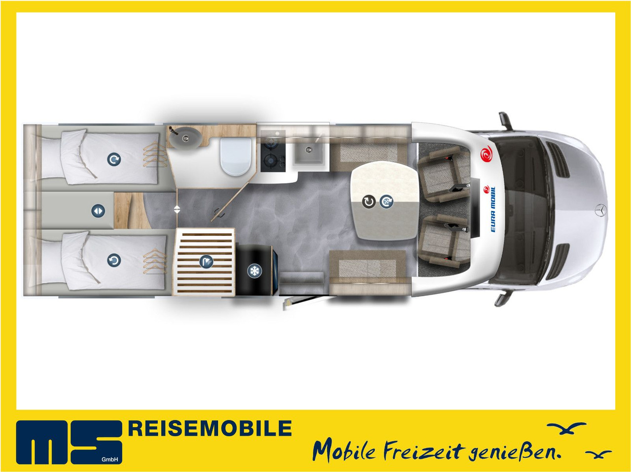 Eura Mobil PROFILA T 726 EF /- MODELL 2025 -/ EINZELBETTEN - Autorulotă semi-integrată: Foto 2 Eura Mobil PROFILA T 726 EF /- MODELL 2025 -/ EINZELBETTEN - Autorulotă semi-integrată: Foto 2