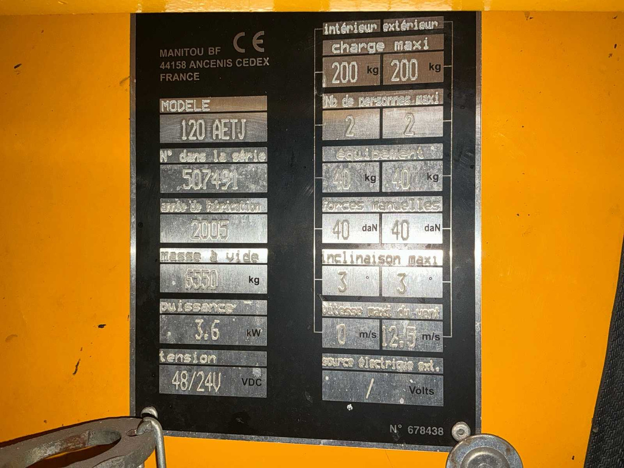 Autopropulsată platformă 2005 MANITOU 120 AETJ AERIAL PLATFORM: Foto 24