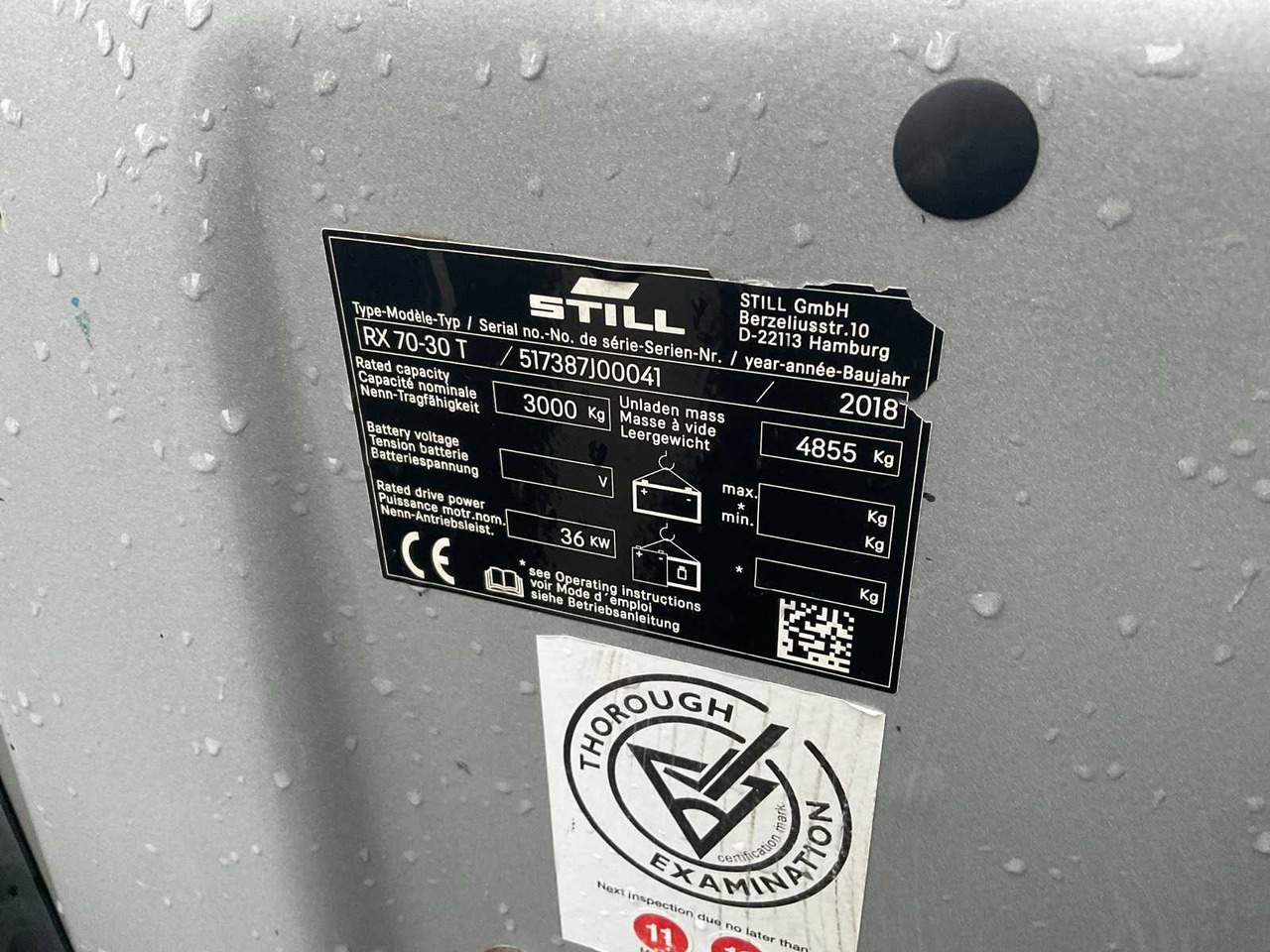 Motostivuitor 2018 STILL RX 70-30T FORKLIFT: Foto 13