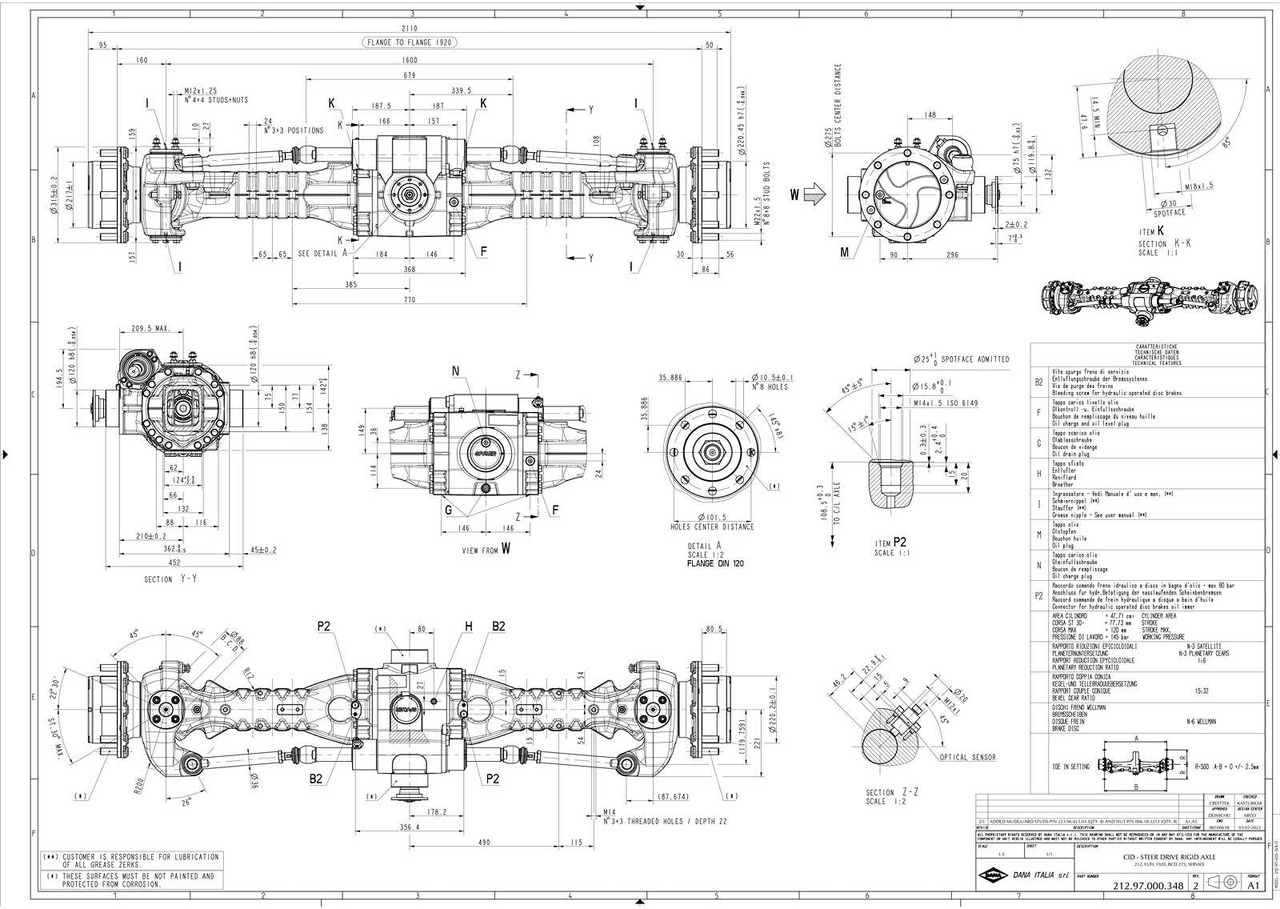 Excavator DANA ITALIA S.R.L SPICER / DANA - PLANETARY STEERING AXLE: Foto 6 Excavator DANA ITALIA S.R.L SPICER / DANA - PLANETARY STEERING AXLE: Foto 6