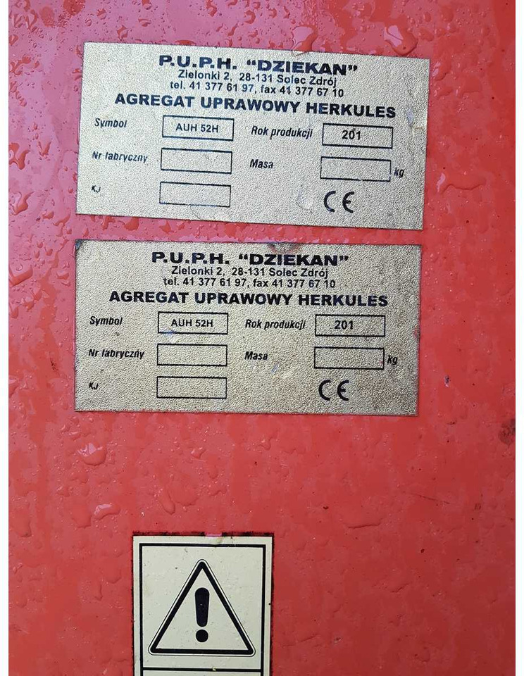 DZIEKAN AGREGAT UPRAWOWY HERCULES AUH52H - Cultivator: Foto 2 DZIEKAN AGREGAT UPRAWOWY HERCULES AUH52H - Cultivator: Foto 2
