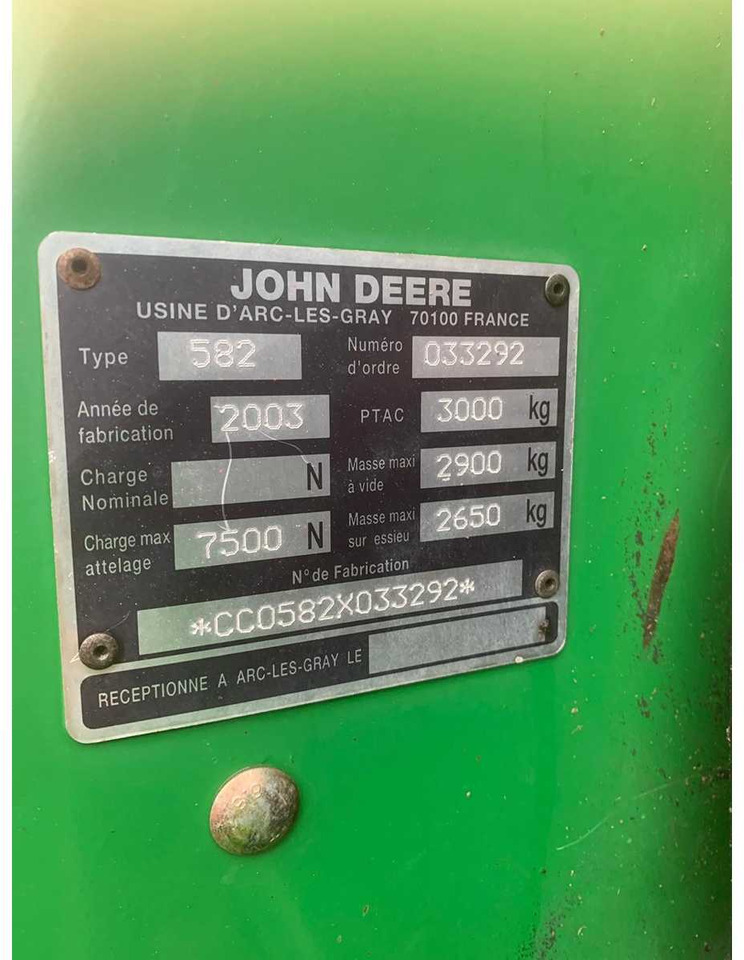 John Deere 582 - Presă baloţi rotunzi: Foto 5 John Deere 582 - Presă baloţi rotunzi: Foto 5