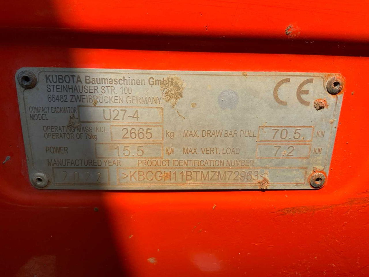 Mini excavator Kubota U27-4: Foto 46