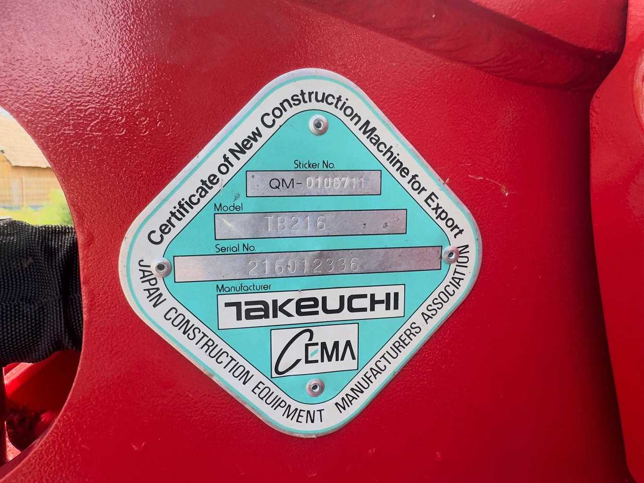 Takeuchi TB 216 - Mini excavator: Foto 5 Takeuchi TB 216 - Mini excavator: Foto 5