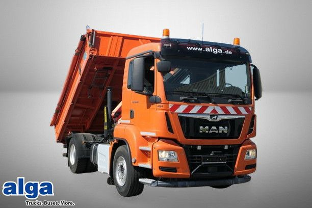 MAN 18.460 TGS/4x2/Meiller/Palfinger 8.501 SLD/AHK - Camion basculantă, Camion cu macara: Foto 1 MAN 18.460 TGS/4x2/Meiller/Palfinger 8.501 SLD/AHK - Camion basculantă, Camion cu macara: Foto 1
