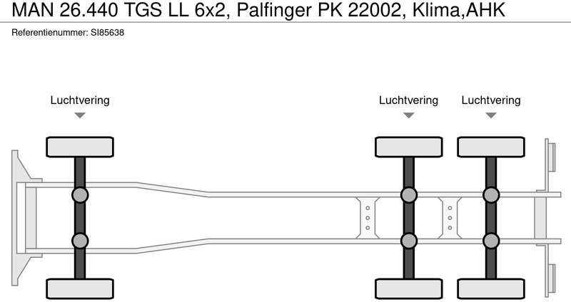 Camion platformă MAN 26.440 TGS LL 6x2, Palfinger PK 22002, Klima,AHK: Foto 20