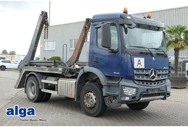 Mercedes-Benz 1832 K Arocs 4x2, Hiab SLT 140, teleskop., Klima - Camion cu sistem de cablu: Foto 1 Mercedes-Benz 1832 K Arocs 4x2, Hiab SLT 140, teleskop., Klima - Camion cu sistem de cablu: Foto 1