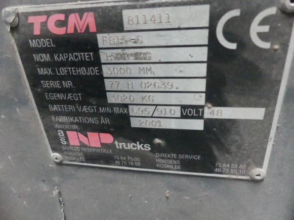 Chariot élévateur TCM FB15-6 - Alte utilaje: Foto 5 Chariot élévateur TCM FB15-6 - Alte utilaje: Foto 5