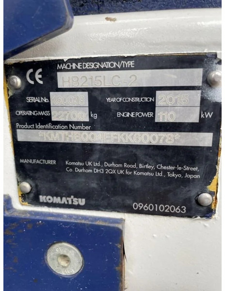 Excavator pe şenile Komatsu HB215 Semilong SUPER NICE AND CLEAN MACHINE !: Foto 7 Excavator pe şenile Komatsu HB215 Semilong SUPER NICE AND CLEAN MACHINE !: Foto 7