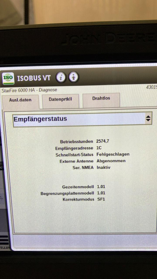 John Deere SF6000 - Sistem de navigare pentru Utilaje agricole: Foto 5 John Deere SF6000 - Sistem de navigare pentru Utilaje agricole: Foto 5