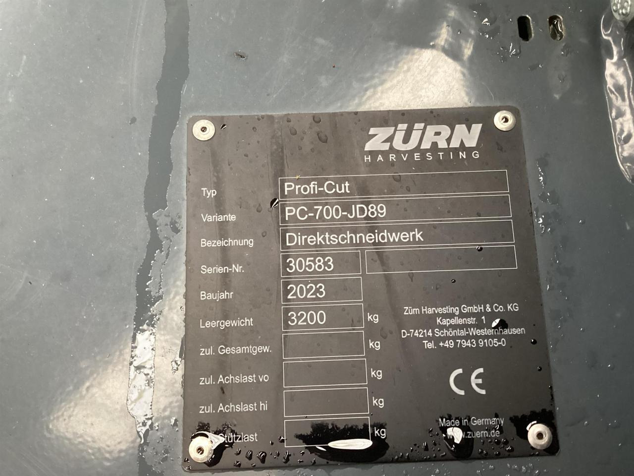 Utilaje pentru maşină de recoltat furaj Zürn Profi Cut 700: Foto 16