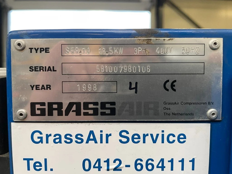 Grassair S58.10 Elektrische Schroefcompressor 18.5 kW 2500 L / min 10 Bar - Compresor de aer: Foto 4 Grassair S58.10 Elektrische Schroefcompressor 18.5 kW 2500 L / min 10 Bar - Compresor de aer: Foto 4