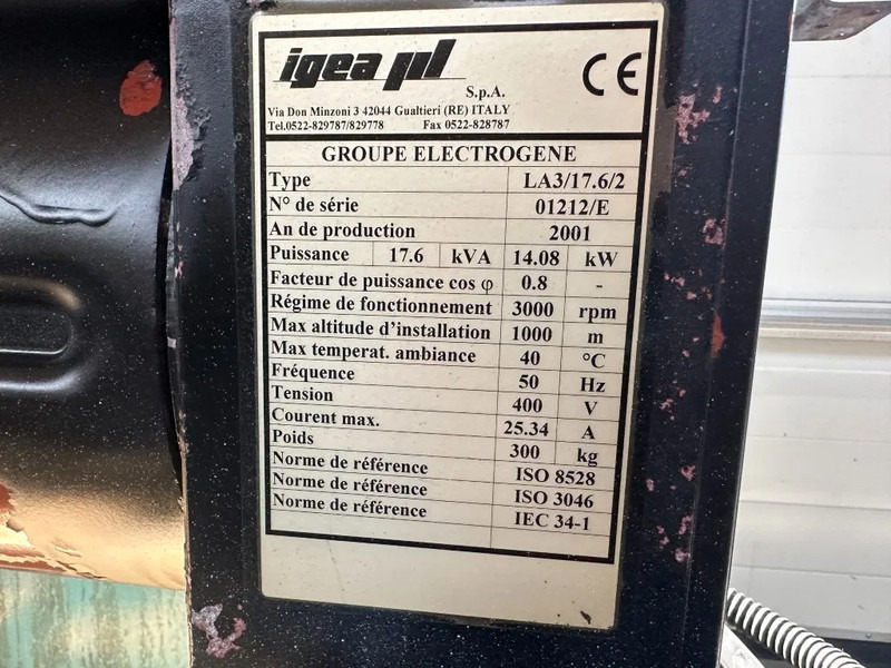 Lombardini 9LD 561-2 Mecc Alte Spa 16 kVA generatorset - Generator electric: Foto 5 Lombardini 9LD 561-2 Mecc Alte Spa 16 kVA generatorset - Generator electric: Foto 5