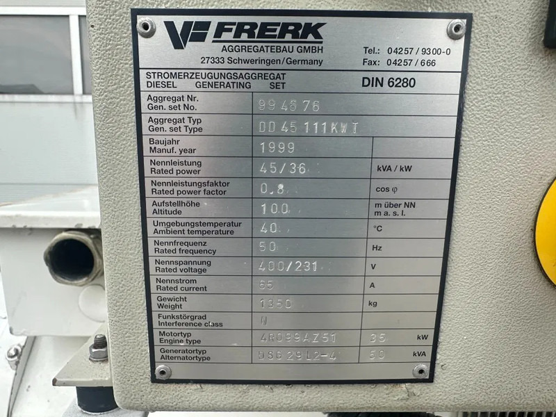 Generator electric Mercedes-Benz OM 364 MTU 50 kVA Marine Scheepsvaart generatorset: Foto 10