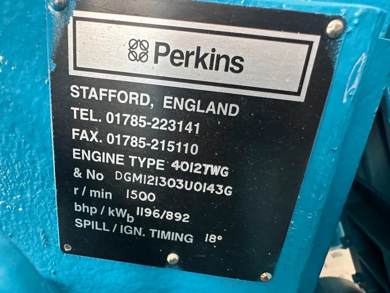 Generator electric Perkins 4012 TWG Stamford 1030 kVA generatorset as New ! 175 hours ! Nieuwstaat !: Foto 6 Generator electric Perkins 4012 TWG Stamford 1030 kVA generatorset as New ! 175 hours ! Nieuwstaat !: Foto 6