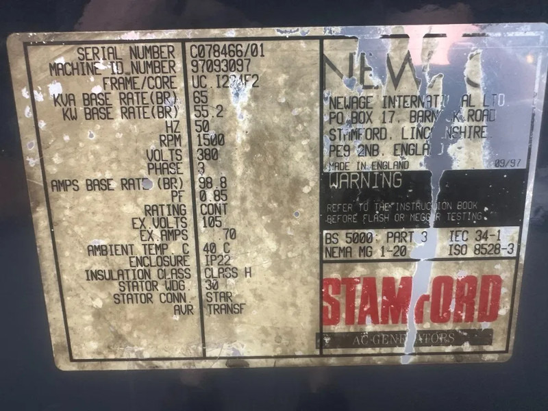 Stamford UC.I224F2 Generatordeel 65 kVA Alternator as New ! - Generator electric: Foto 4 Stamford UC.I224F2 Generatordeel 65 kVA Alternator as New ! - Generator electric: Foto 4