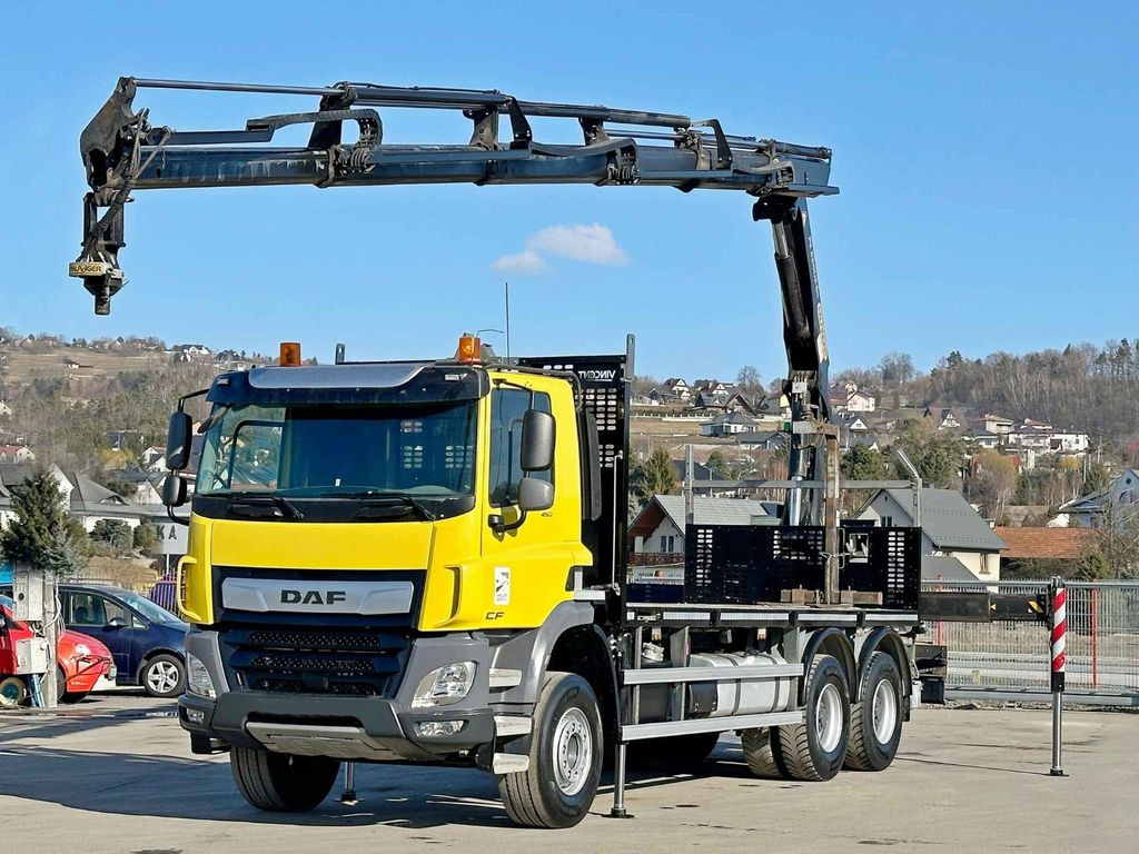 DAF CF 450 * PK 22002 - EH D + FUNK * 6x4 * TOP - Camion cu macara, Camion platformă: Foto 2 DAF CF 450 * PK 22002 - EH D + FUNK * 6x4 * TOP - Camion cu macara, Camion platformă: Foto 2