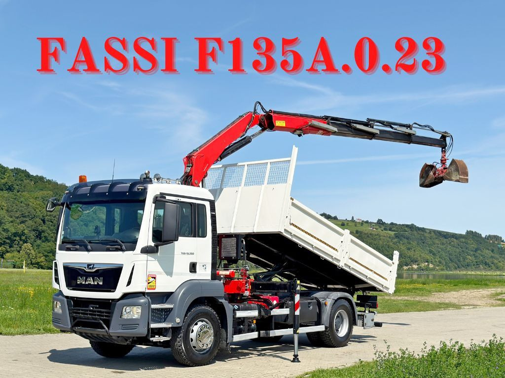 MAN TGS 18.360 * FASSI F135A.0.23 + FUNK * TOP - Camion basculantă, Camion cu macara: Foto 1 MAN TGS 18.360 * FASSI F135A.0.23 + FUNK * TOP - Camion basculantă, Camion cu macara: Foto 1